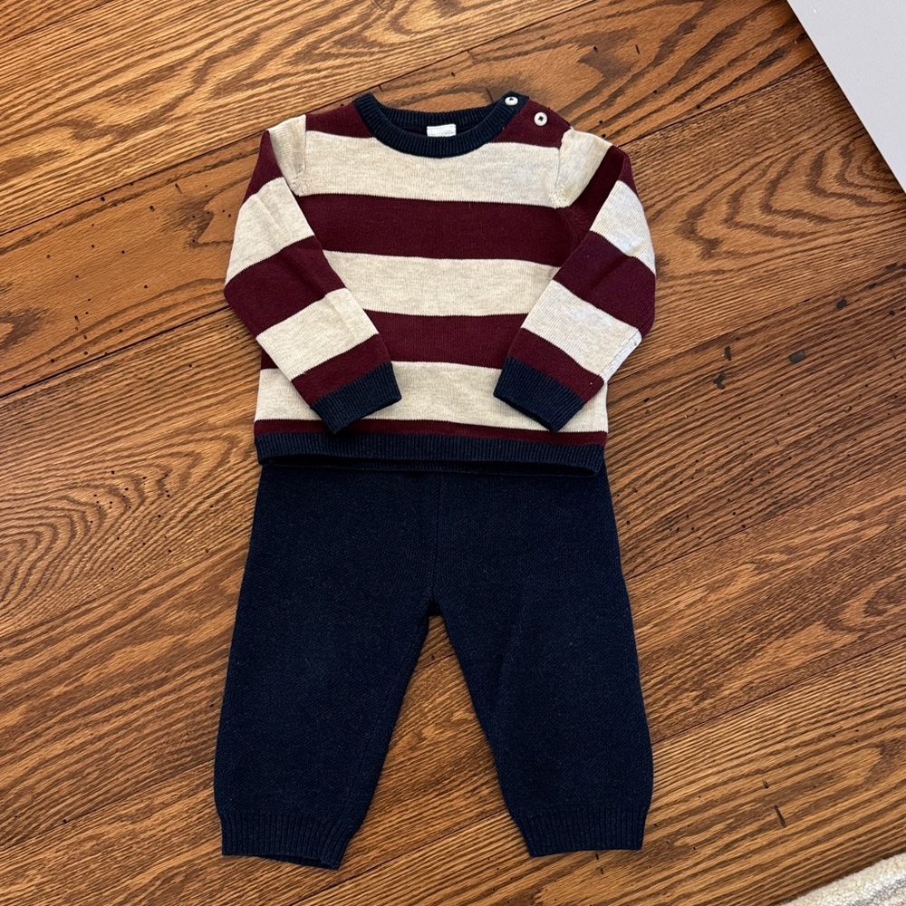 Edgehill Collection Striped Knit Baby Set